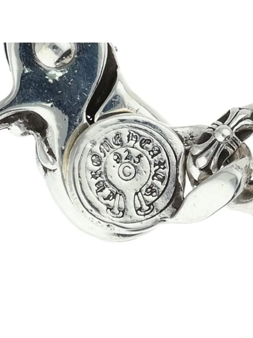 Chrome Hearts Fncy Chn Lnk Fancy Link Clip Silver Bracelet